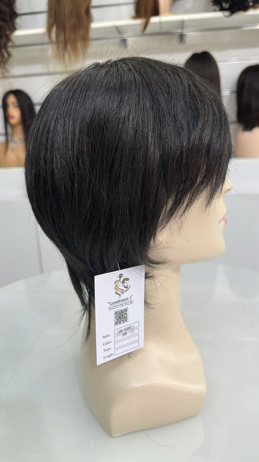 Jaxson Short Shag Pixie Wig Korean Style Textured Layers with Side Swept Bangs.