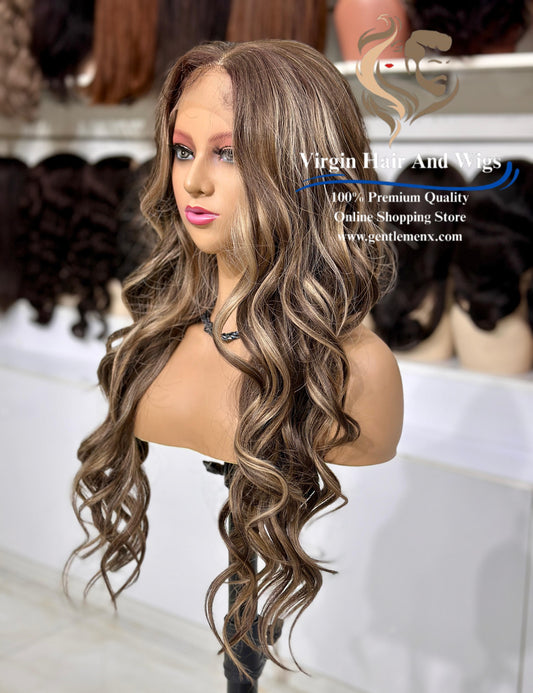 13x4 Free Part Front Lace Esther - Arika Heat Friendly Synthetic Lace Wig (NTPDHL8/26R)