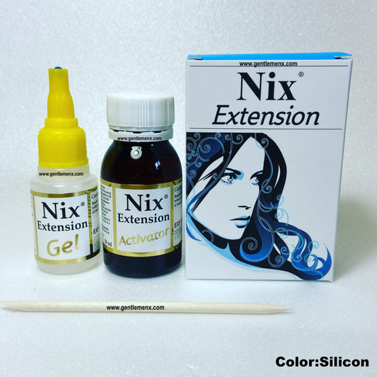 Nix Extensions. Ice glue extensions also known as invisible extensions, nano extensions, Spanish extensions without Remover