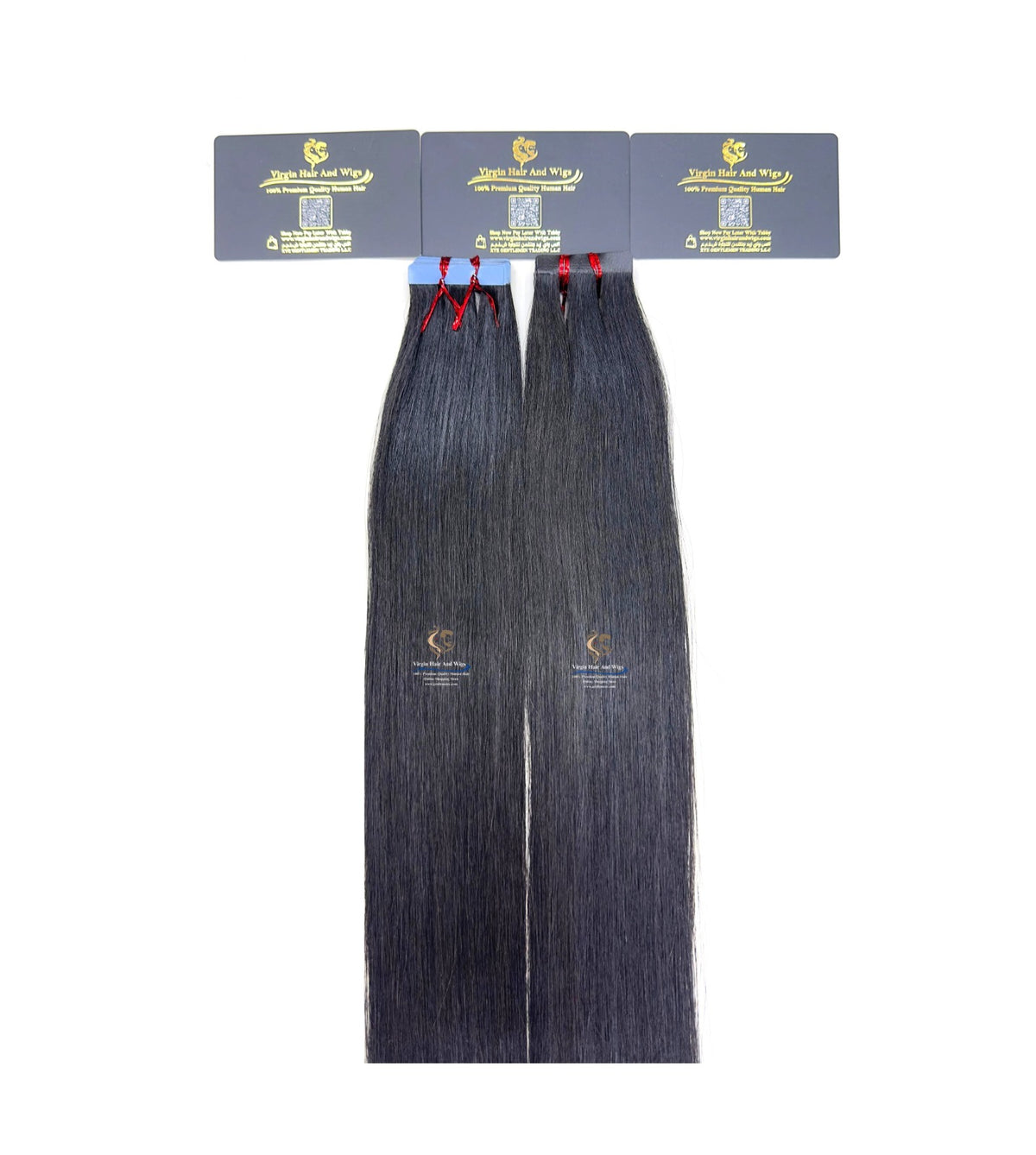 Zenkia 24''-26” 100% Virgin Remy korean Premium Quality Pu Tape In Human Hair Extension 1 pack 20 Pieces X4cm Wide 50g