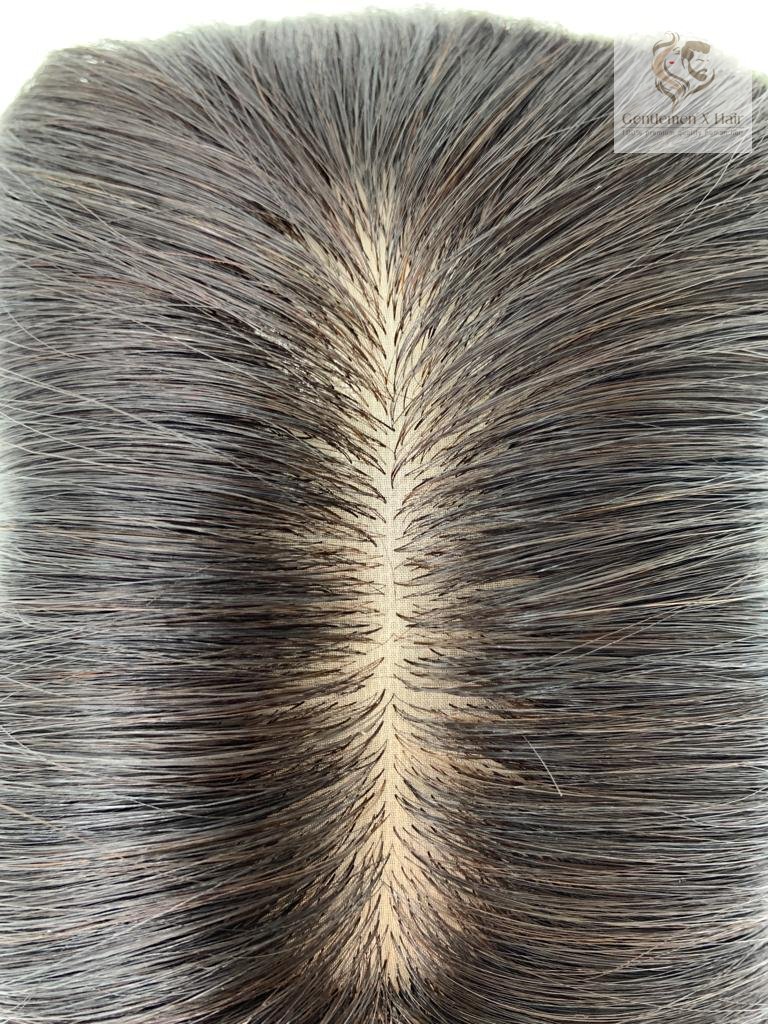 TGX Women’s Silk-Top Base Human Hair Natural Black