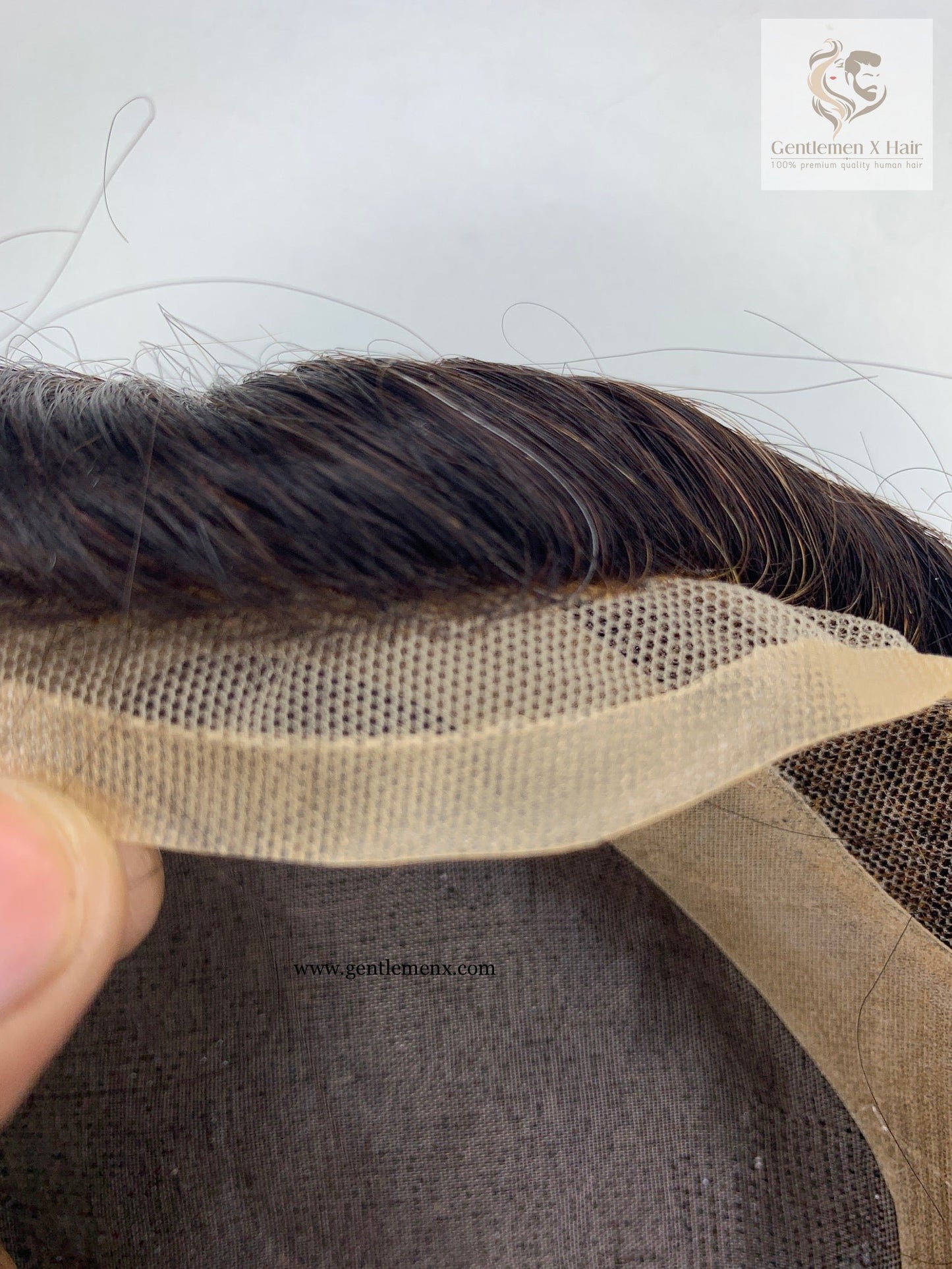 Gentlemen X VIP Duro Mono Front Lace Dzire Mono 100% Human Toupee Hair Systems with Easy To Wear Toupee Hair pieces Natural Men's Hair