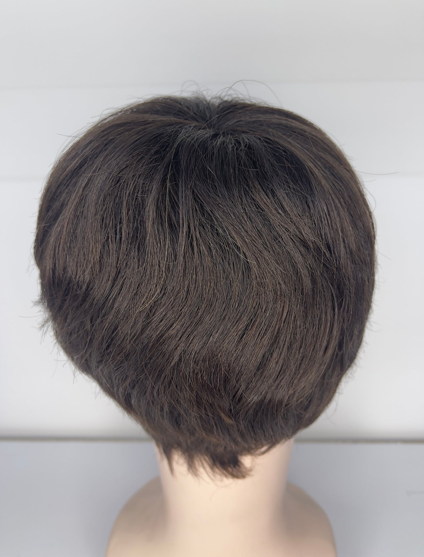 Men's short Wig 100% Human Hair Dark Brown 2# M7023