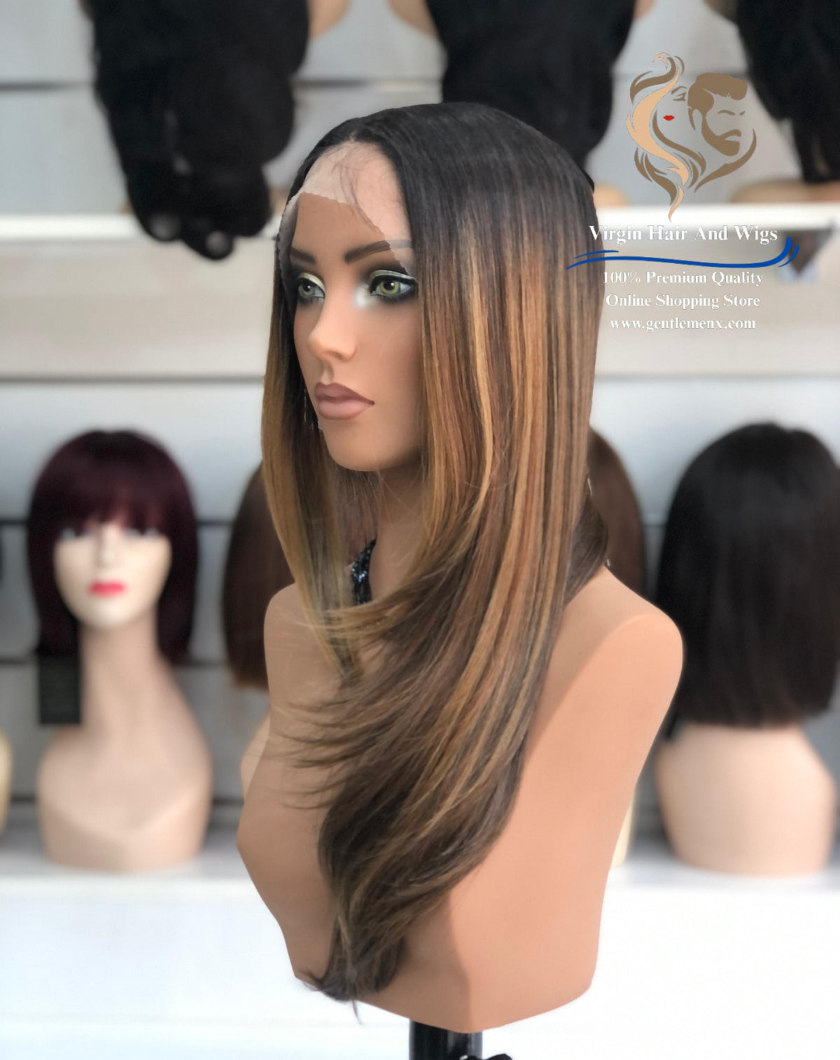 T-Part Front Lace Anne Chic Roberta Heat Friendly Synthetic Lace Wig (TT2/Carmel)