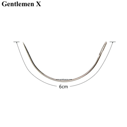 50pcs Box 6cm Long C Type Curved Needles Hair Weaving Thread/Sewing Needle for Hair Extension Tool