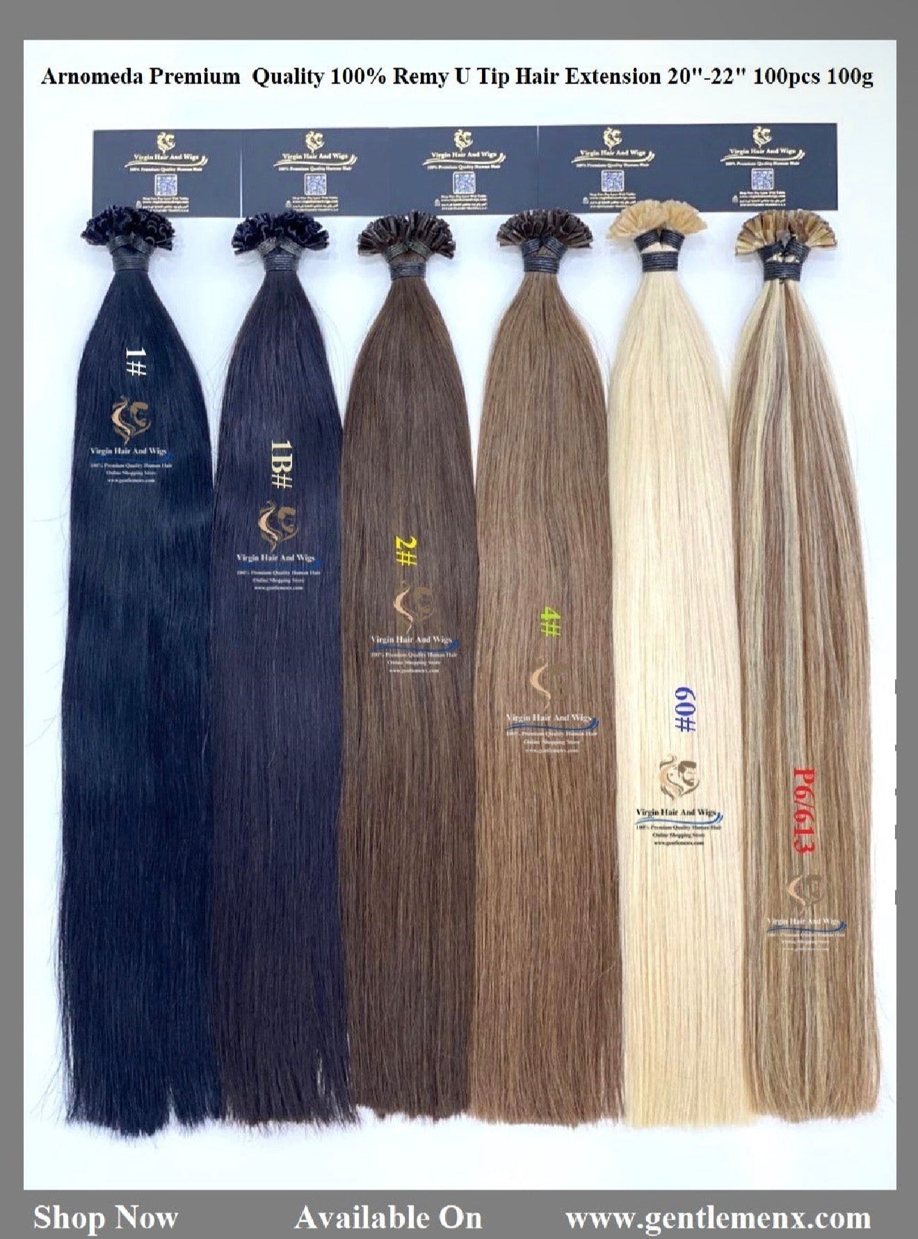 Arnomeda 20-22'' Premium Quality 100% Remy Nail Tip/U Tip Human Hair Extension 50pcs 50g