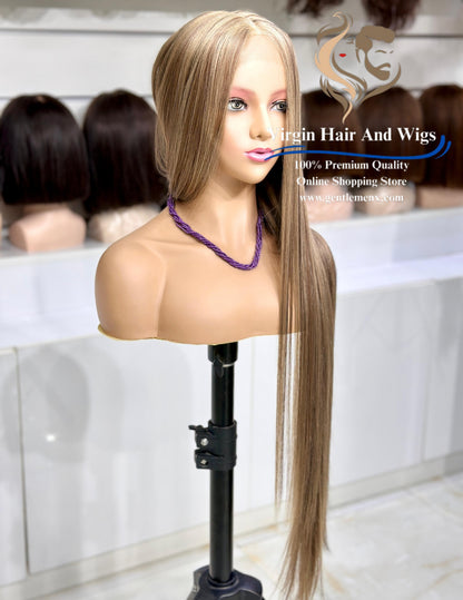 T-Part Front Lace Sarah - Super L-Straight Heat Friendly Synthetic Lace Wig (P4/10/16)
