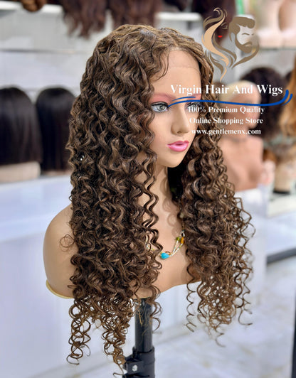 T-Part Front Lace Abegail - Shirley Heat Friendly Synthetic Lace Wig (C6)