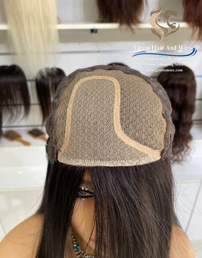 13x14 HFD Silk base Top Human Hair Wigs 1B Natural Black 26''-28''