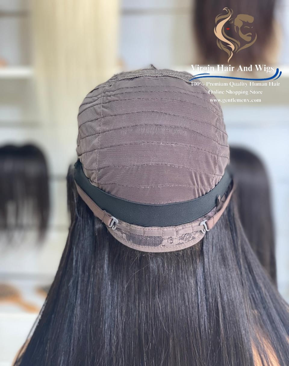 13x14 HFD Silk base Top Human Hair Wigs 1B Natural Black 26''-28''