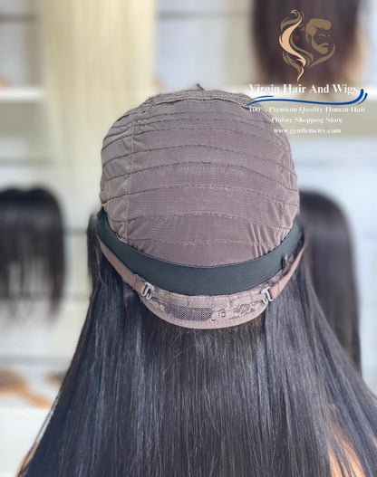 13x14 HFD Silk base Top Human Hair Wigs 1B Natural Black 26''-28''