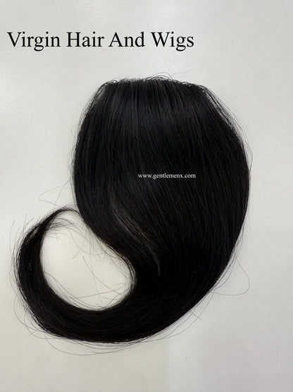 TGX Clip in Bangs 100% Real Human Hair French Bangs Wave Fringe Side Bangs Swept Natural look Hair for Daily Wear.