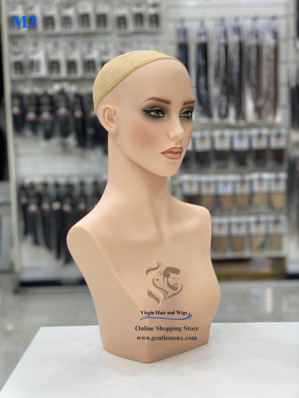 Head 1 Pc Realistic Mannequin Head for Wig Display,Without Shoulders Removable Mannequin Bust for Wigs.