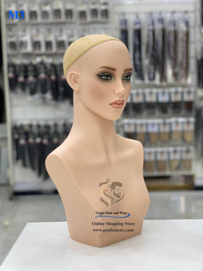 Head 1 Pc Realistic Mannequin Head for Wig Display,Without Shoulders Removable Mannequin Bust for Wigs.