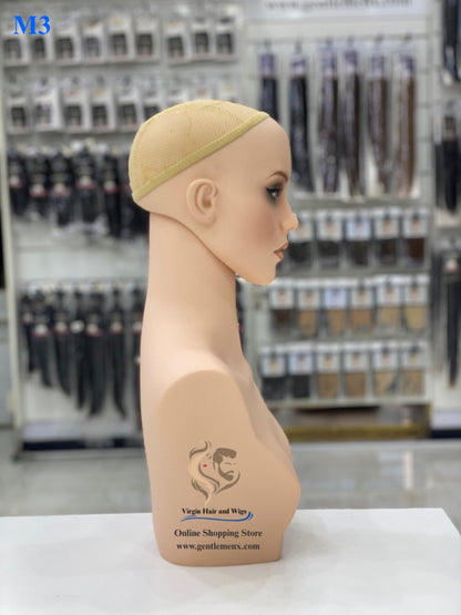 Head 1 Pc Realistic Mannequin Head for Wig Display,Without Shoulders Removable Mannequin Bust for Wigs.
