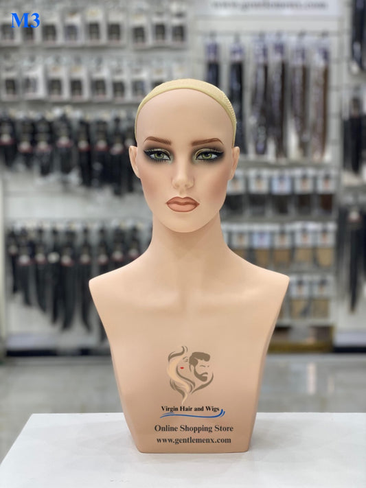 Head 1 Pc Realistic Mannequin Head for Wig Display,Without Shoulders Removable Mannequin Bust for Wigs.