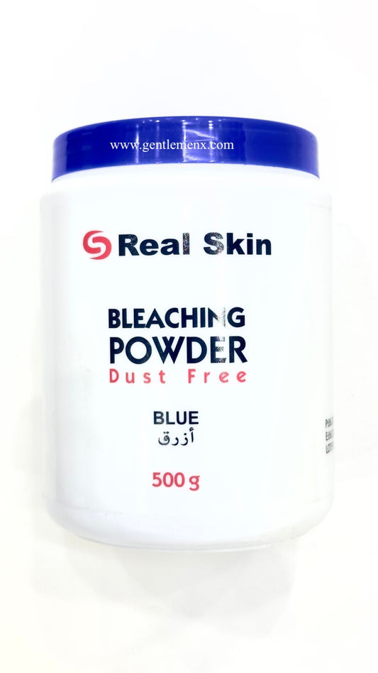 Real Skin Dust Free Blue Bleaching Powder, 500 gm for hair professional use Only.