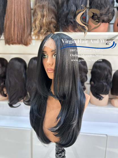 T-Part Front Lace Molen Chic Roberta Heat Friendly Synthetic Lace Wig