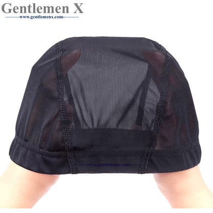 Breathable Mesh Dome Caps For Wigs Making, Clueless Spandex Wig Cap Hair Weaving Net With Width Elastic Wig Bands