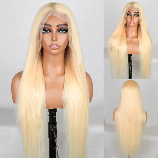 100% Human Hair Front Lace Wigs  13X4 613# Blonde