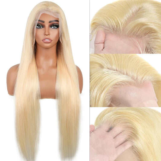 100% Human Hair Front Lace Wigs  13X4 613# Blonde