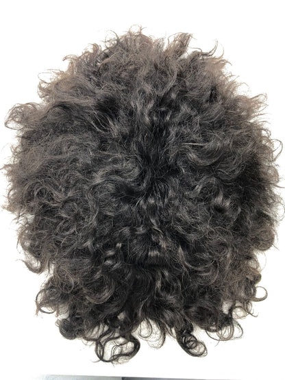 SU mono front lace 100% Human Hair men's toupee men's hair system curly