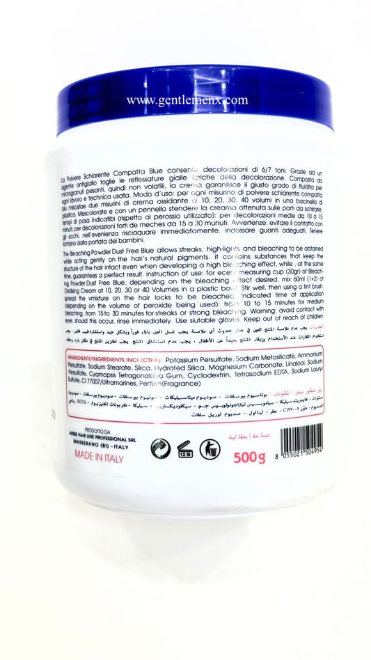 Real Skin Dust Free Blue Bleaching Powder, 500 gm for hair professional use Only.