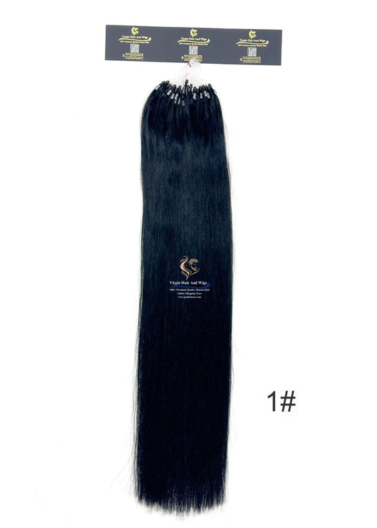 Arnomeda Micro Loop Ring Human Hair Extension  24”-26'' Premium Quality 100% 100pcs 100g