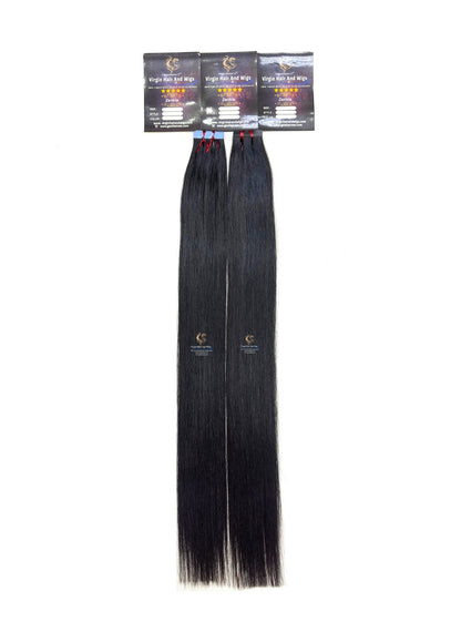 Zenkia 24''-26” 100% Virgin Remy korean Premium Quality Pu Tape In Human Hair Extension 1 pack 20 Pieces X4cm Wide 50g