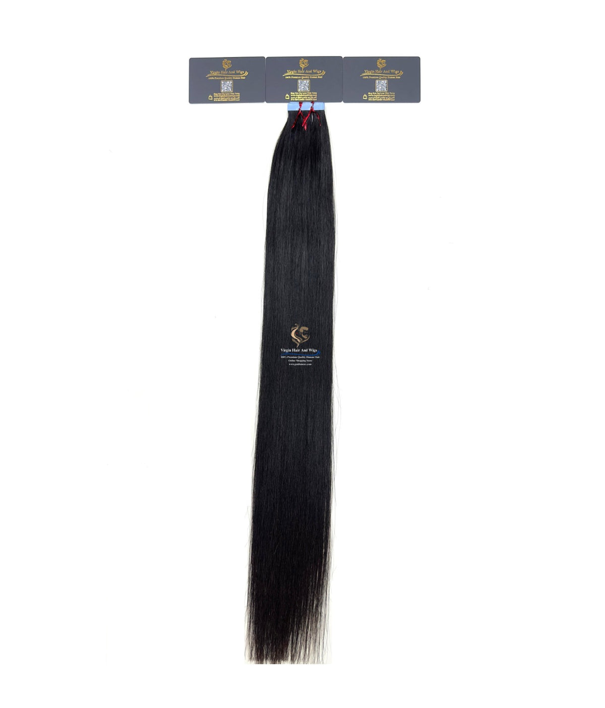 Zenkia 24''-26” 100% Virgin Remy korean Premium Quality Pu Tape In Human Hair Extension 1 pack 20 Pieces X4cm Wide 50g