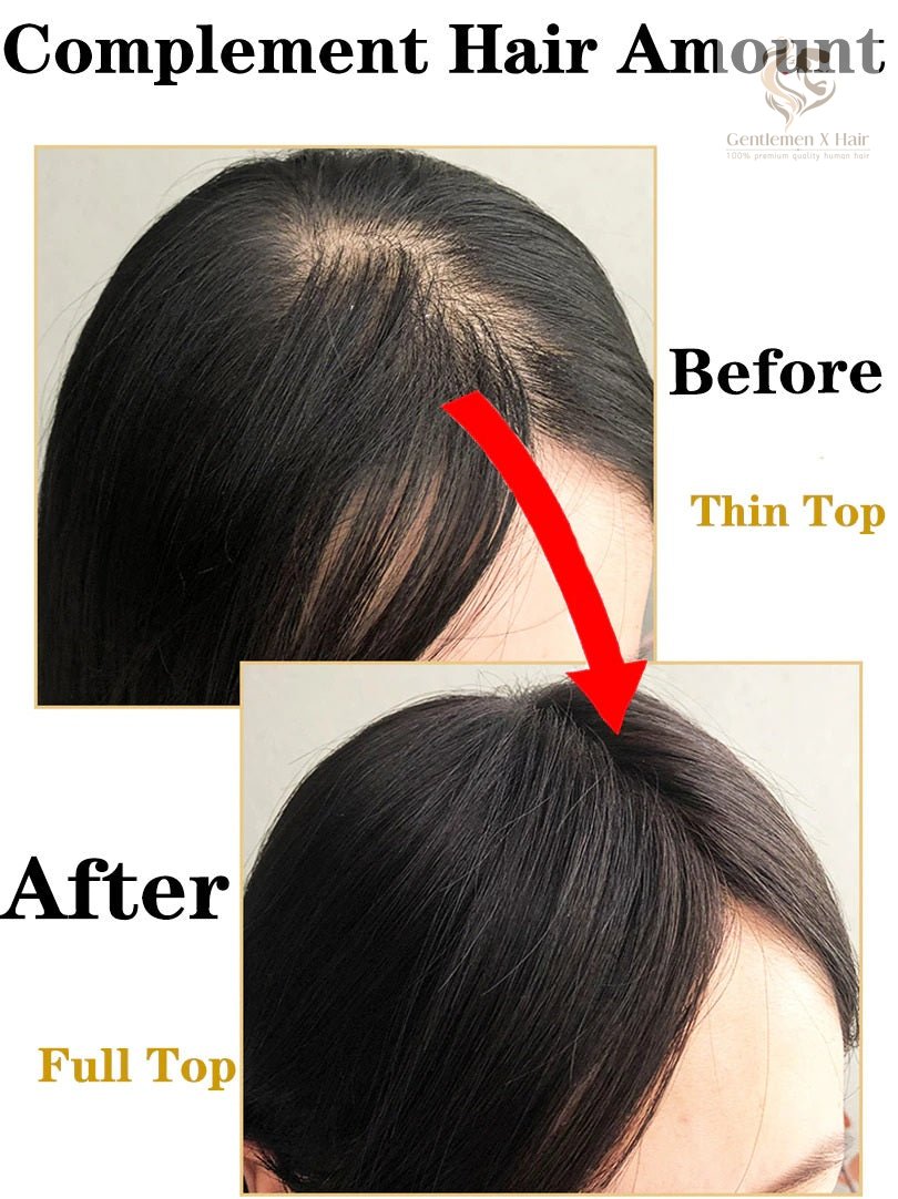 TGX Women’s Silk-Top Base Human Hair Natural Black