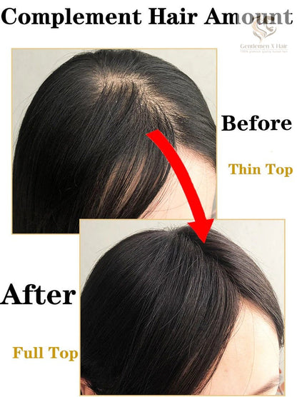 TGX Women’s Silk-Top Base Human Hair Natural Black