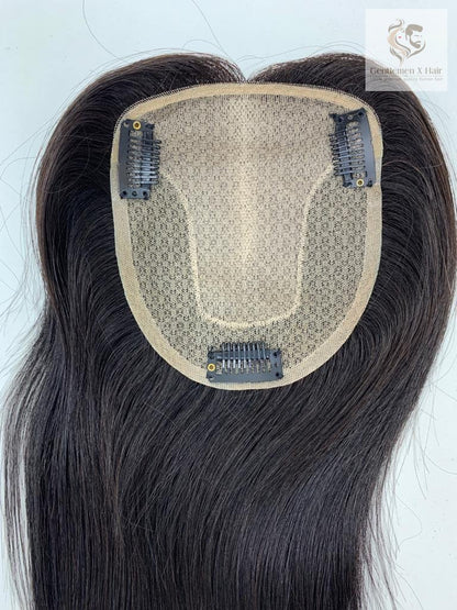 TGX Women’s Silk-Top Base Human Hair Natural Black