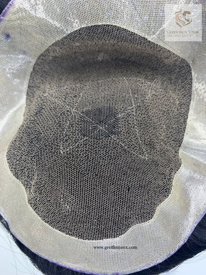 Gentlemen X VIP New Los Angeles  Poly Skin Around  Hair Systems with Easy Wear Breathable Lace Men's 100% Human Hair Toupee