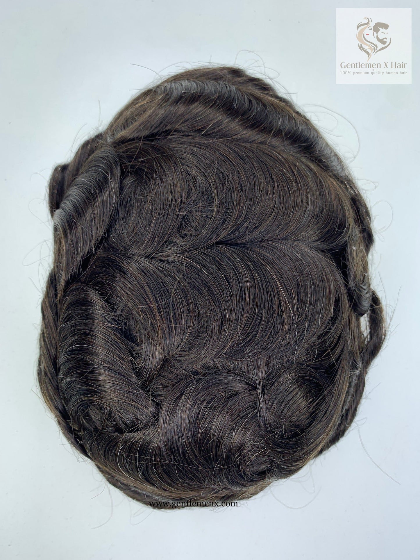 Gentlemen X Premium CNG Injected Thin Skin C Hairpiece With European Virgin Hair Men's 100% Human Hair Toupee Hairpieces 0.06mm