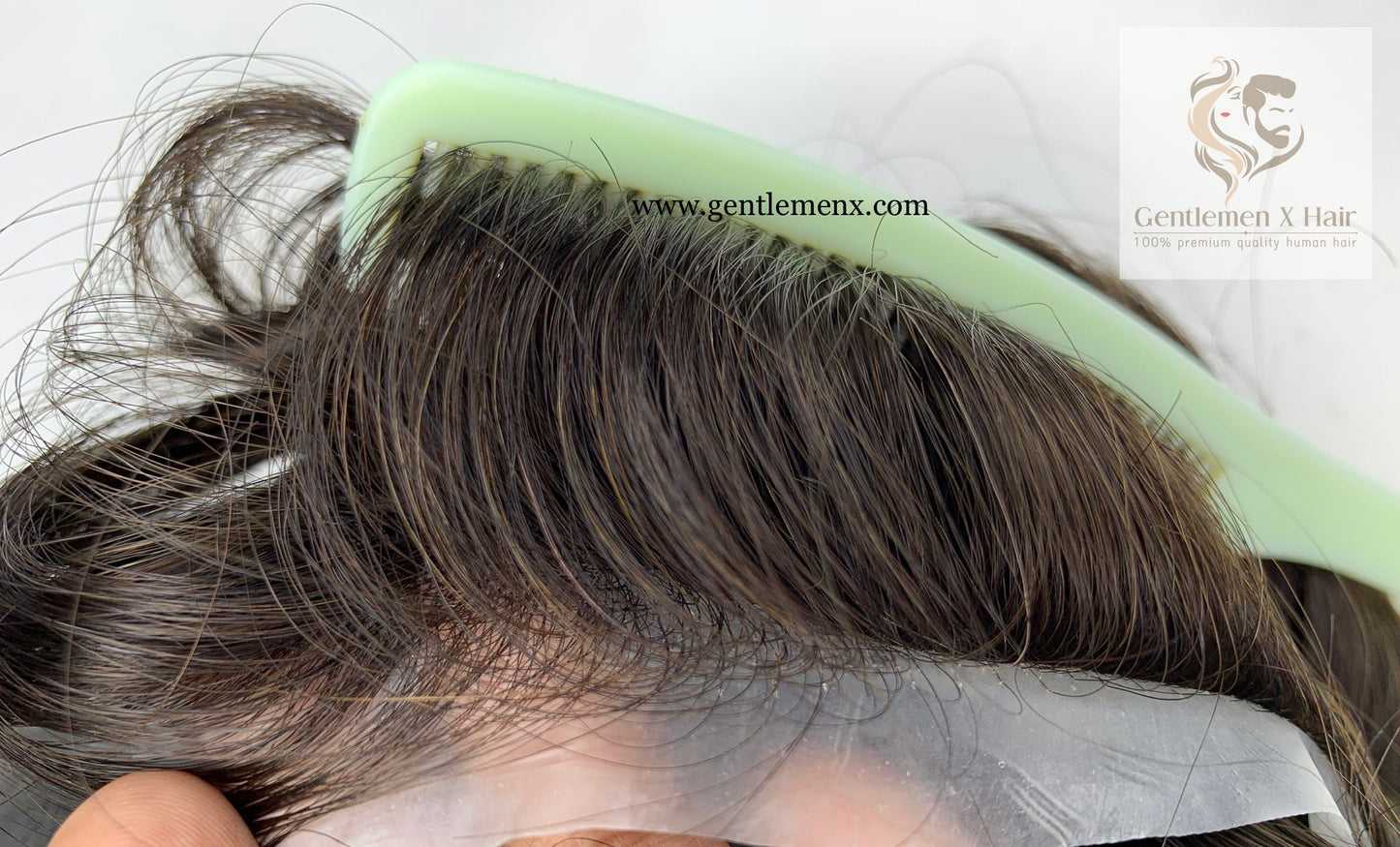 Gentlemen X Premium Thin Skin injected V Hairpiece With European Virgin Hair Men's 100% Human Hair Toupee Hairpieces  Men's Hair 0.006mm