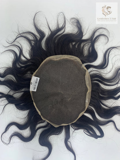 Full lace Men's Toupee 100% Human Men's Hair System SU