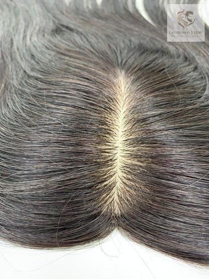 TGX Women’s Silk-Top Base Human Hair Natural Black