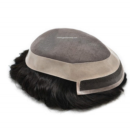 Mono Front Lace 100% Human Toupee Hair Systems with Easy To Wear Toupee Hair pieces Natural Men's Hair Units  SUB